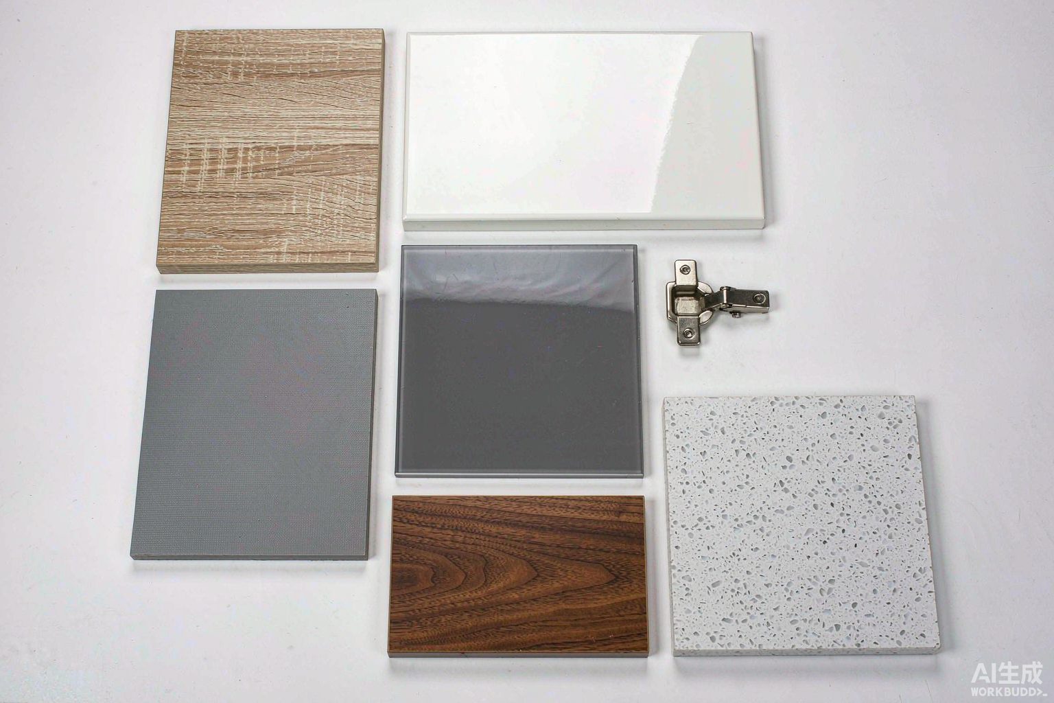 Panel material samples for moisture proof cabinetry